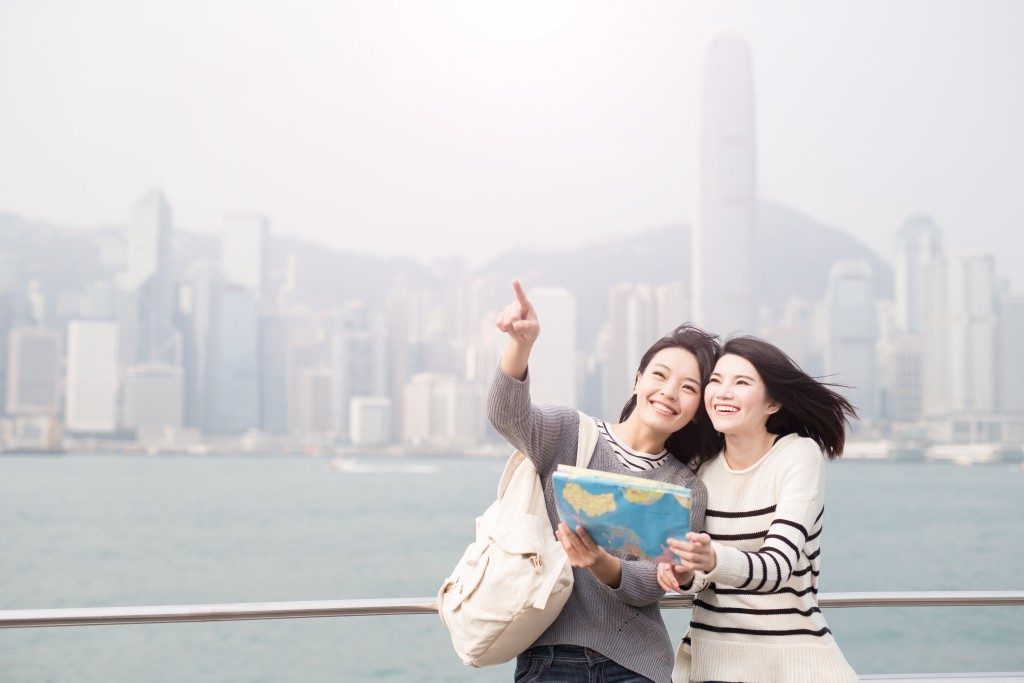 Women tourists in Hong Kong