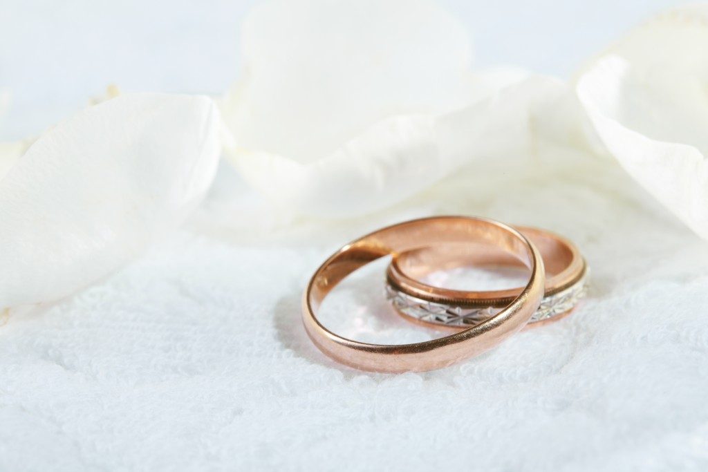 copper wedding rings