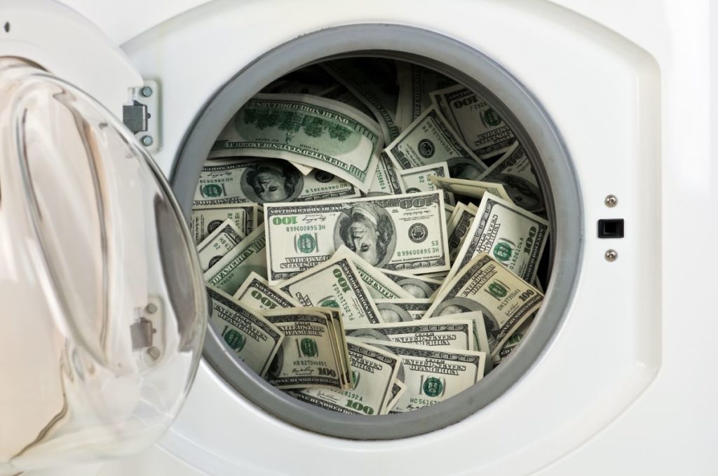 money in washing machine