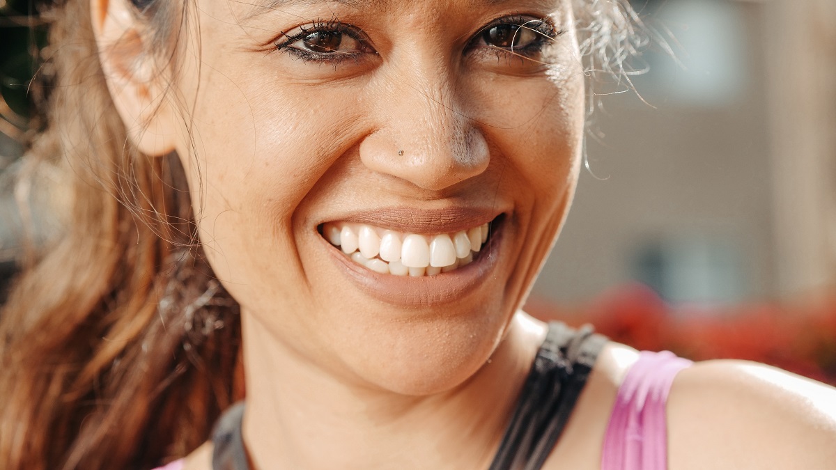 woman smiling 