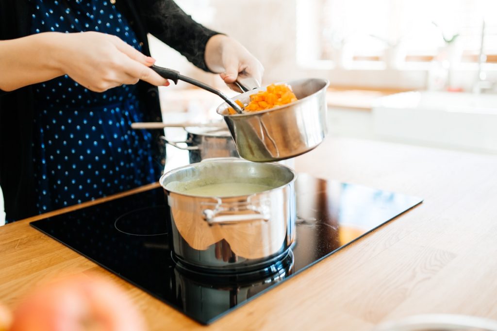 preparing a meal