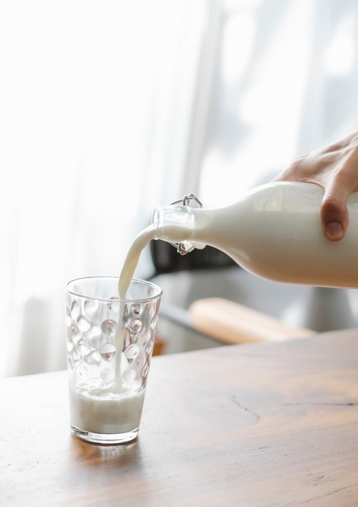 pouring milk