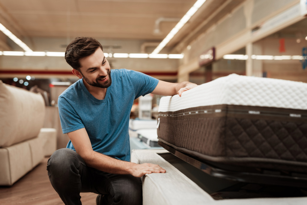 A man and furniture