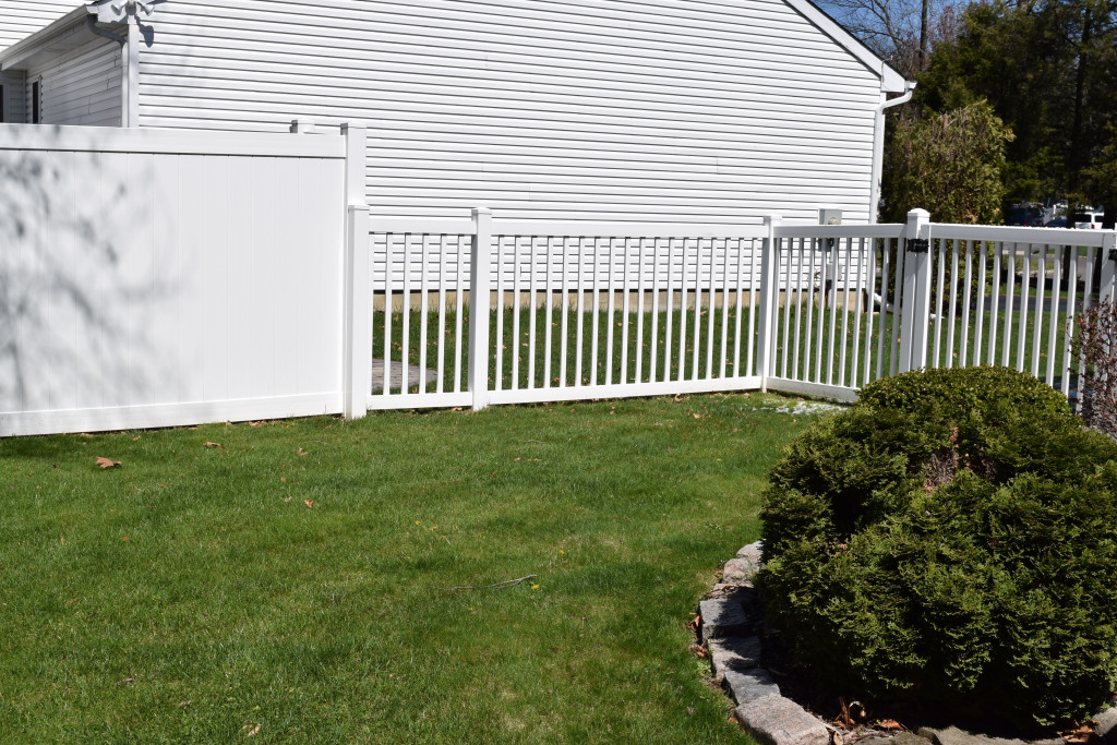 simple and elegant backyard fence for security