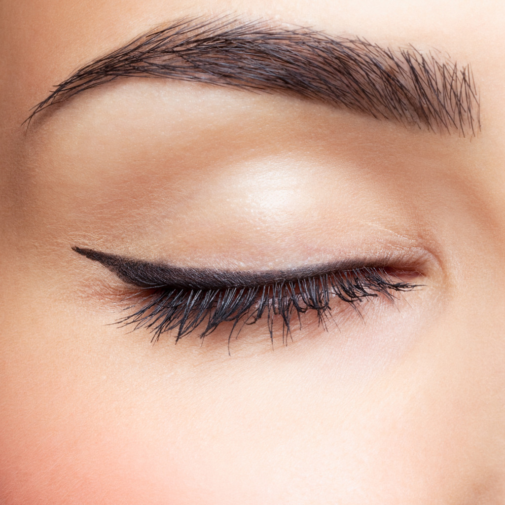 a picture of a woman's eye area with makeup