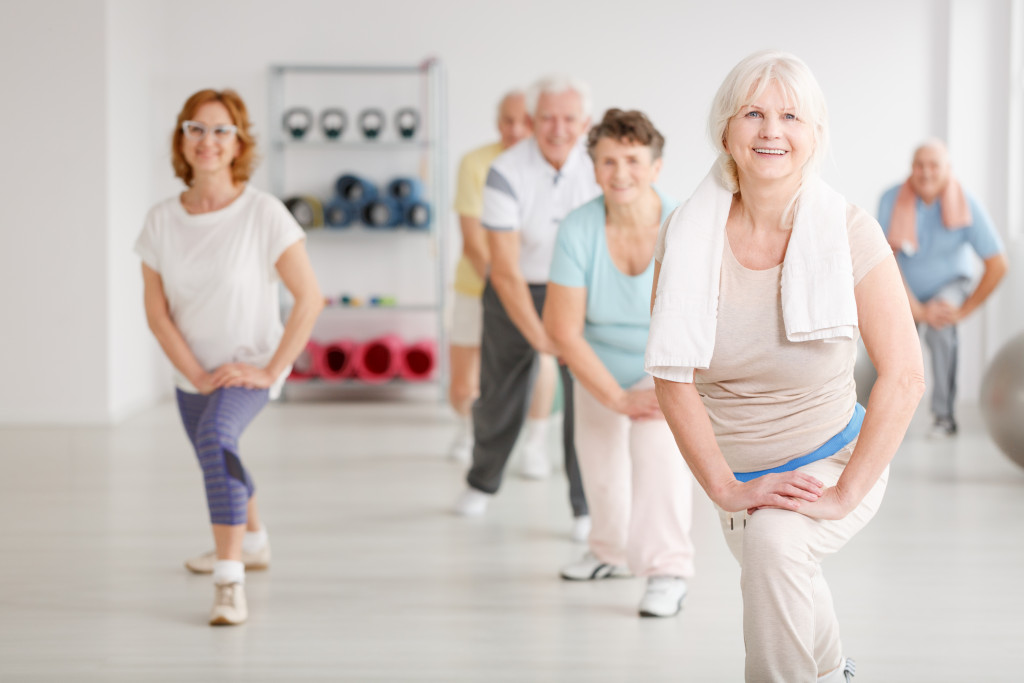 exercising seniors