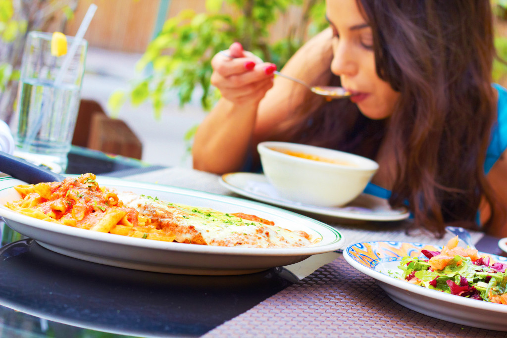 woman eating