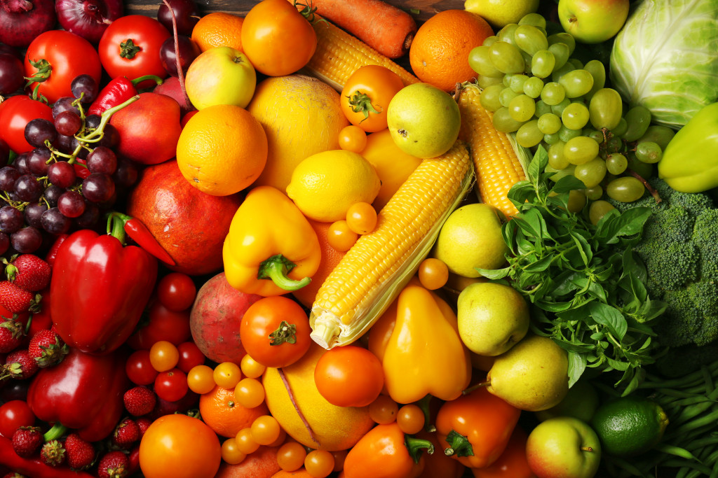 Various fruits and vegetables