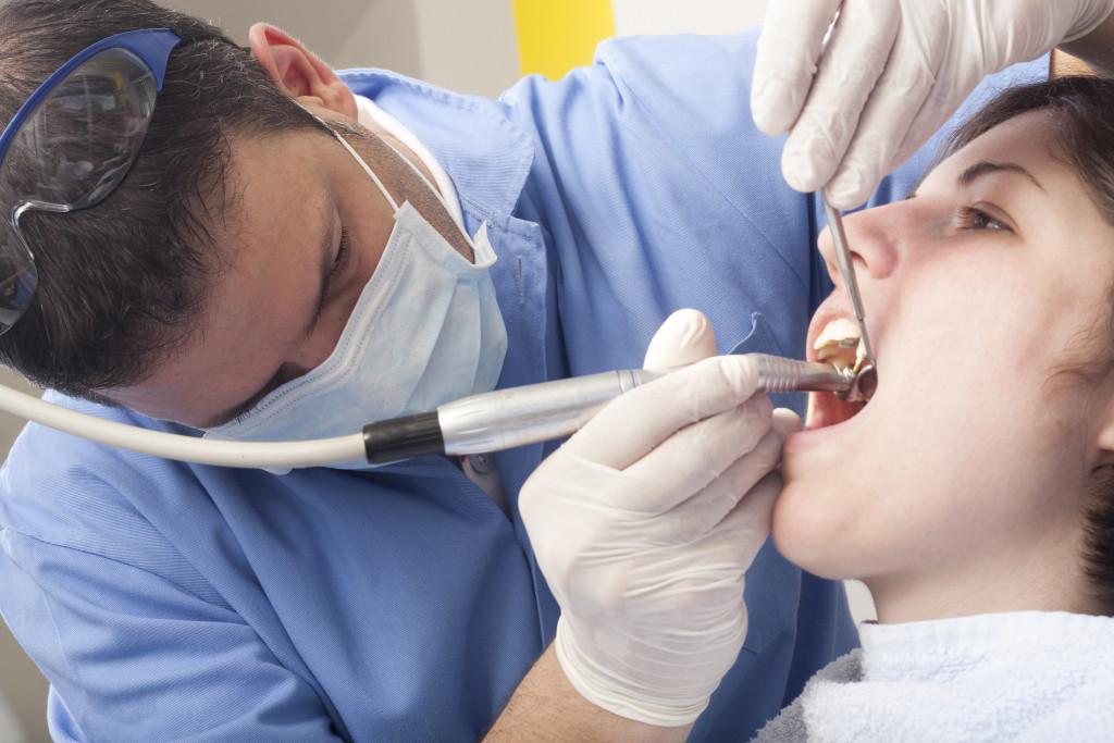 patient having a check up