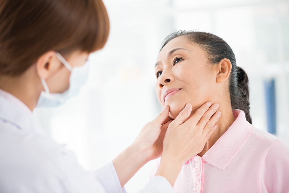 senior patient having endocrinologist's check up